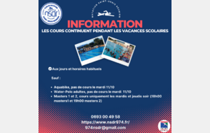 Les cours continuent pendant les vacances scolaires.